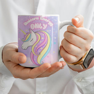 Nur Rosa Kinder Keramik Tasse für Einhornenergie