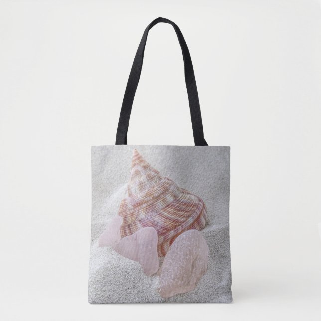 Nur rosa Meerglas - Tasche (Vorderseite)