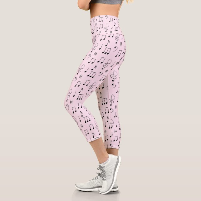 Nur Rosa notiert Capri Leggings (Links)