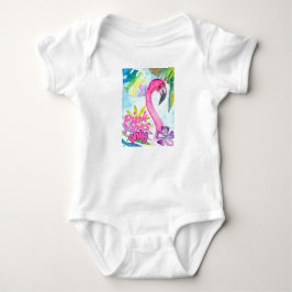 Nur rosa Vibes – Rosa Flamingo Baby Strampler