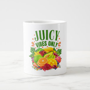 Nur Saftige Vibes: Frisches Obst & Gesundes Leben Jumbo-Tasse