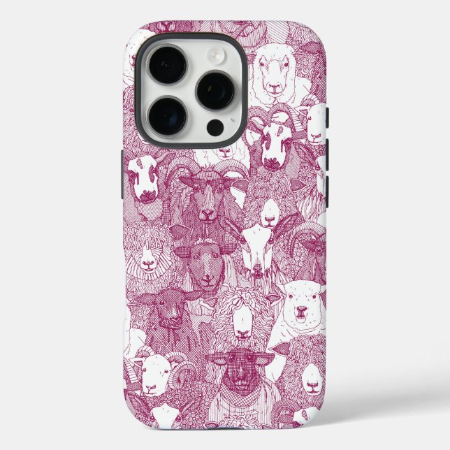 nur Schaf kirschweiß iPhone 16 Pro Hülle (Rückseite)