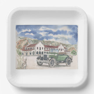 Nur Schatten in Stadt Pappteller