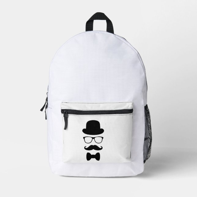 Nur Schnurrbart Bedruckter Rucksack (Vorderseite)