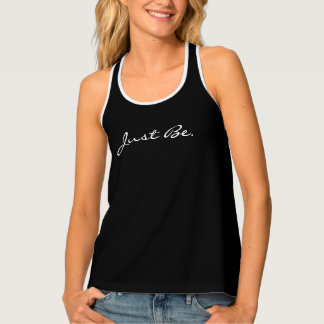 Nur schwarz und weiß minimale moderne Typografie Tanktop