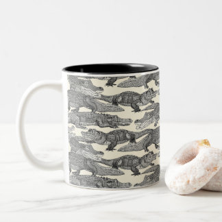 Nur schwarze Alligatoren Zweifarbige Tasse