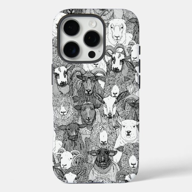 nur schwarze weiße Schafe iPhone 16 Pro Hülle (Rückseite)