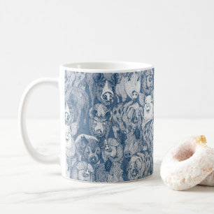 nur Schweine Kobalt Denim Kaffeetasse