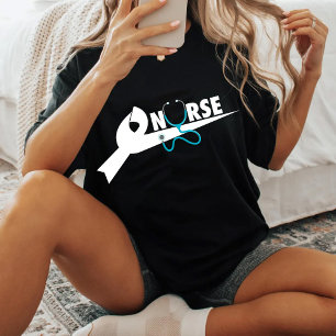 Nur-Schwester-Stethoskop-Schleife-Shirt, Geschenk  T-Shirt