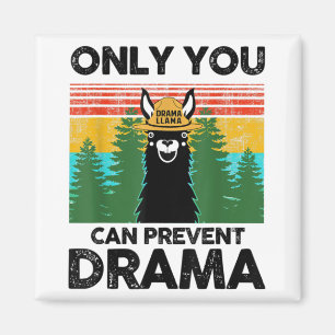 Nur Sie können das Drama Llama Camping Vintag F ve Magnet