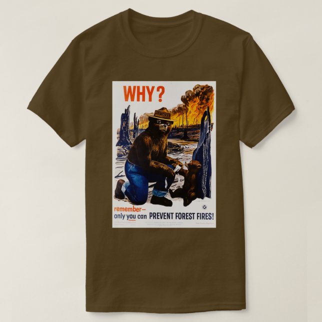Nur Sie können Waldbrände verhindern T-Shirt (Design vorne)