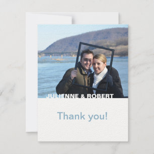 Nur Sie   moderne Foto-Hochzeit danken Ihnen Dankeskarte