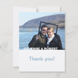 Nur Sie | Moderne Foto Wedding Vielen Dank Dankeskarte