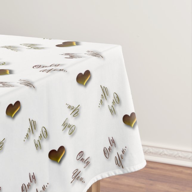 Nur Sie. Valentines-Liebemuster mit Herzen Tischdecke (Beispiel)