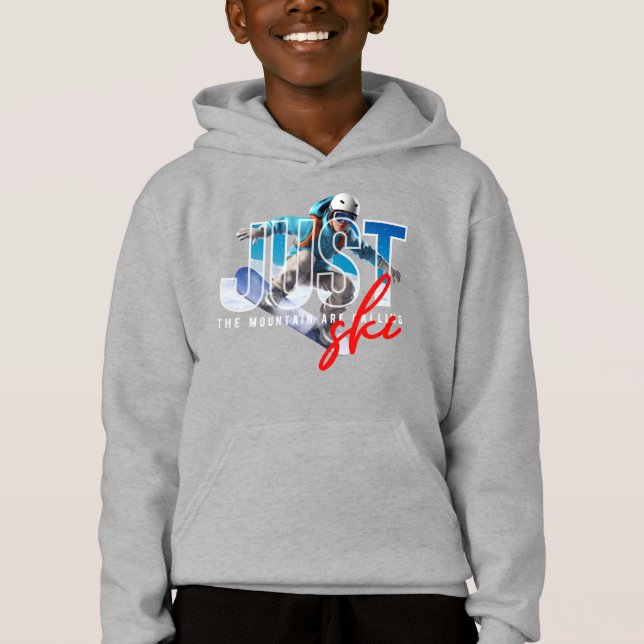 Nur Ski | Kinder Hoodie (Vorderseite)