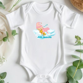 Nur Snoozin Pink Baby schlafen in Wolken Strampler