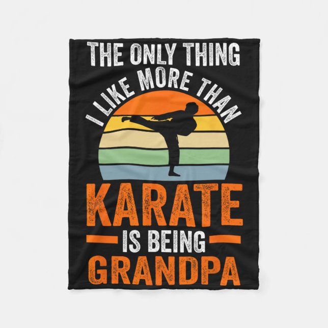 Nur so wie Karate ist Opa Marti Fleecedecke (Vorderseite)