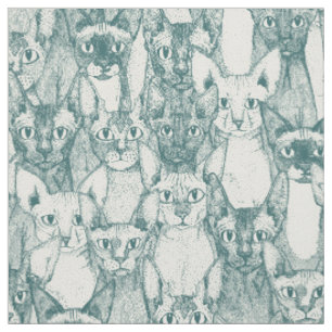 Nur Sphyx-Katzen Pinienhalblange Stoff