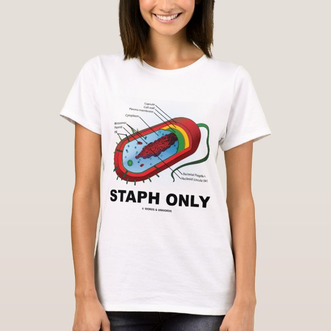Nur Staphylo (Bakterien-Gesundheits-Medizin-Spaß) T-Shirt (Vorderseite)