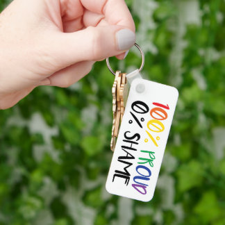 Nur Stolz, keine Scham | Regenbogen Gay Pride Schlüsselanhänger