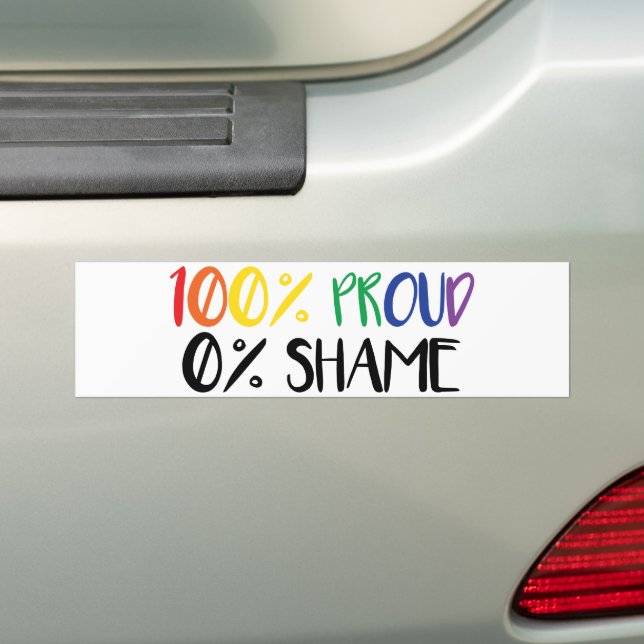 Nur Stolz, nicht Scham | Rainbow Gay Pride T - Shi Autoaufkleber (Auf Auto)