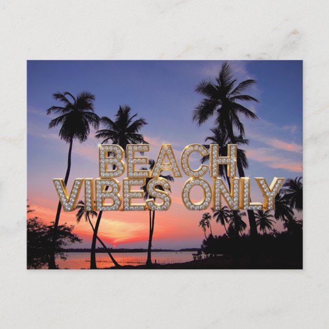 Nur Strand-Vibes Postkarte (Vorderseite)