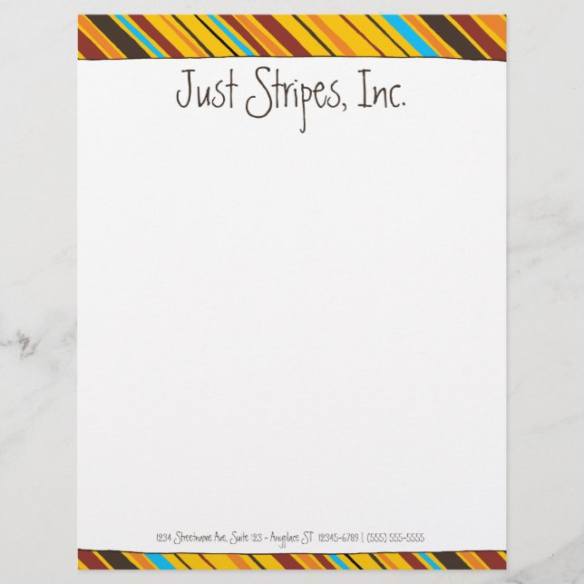 Nur Streifen mit benutzerdefinierten Buchstaben Briefkopf (Vorderseite)