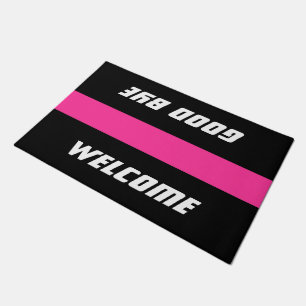 Nur Streifen pink + Ihr Hintergrund und Ihre Ideen Fußmatte