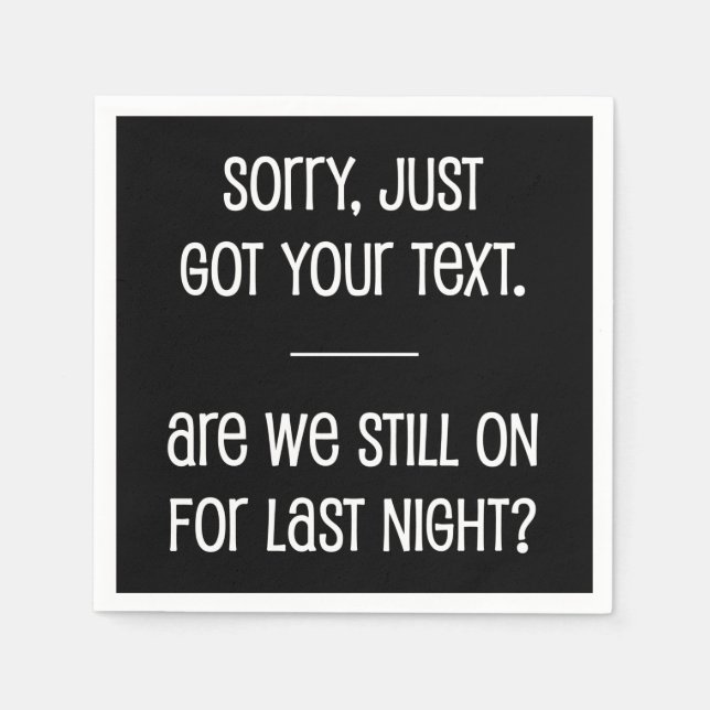 Nur Text Got Serviette (Vorderseite)