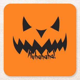 Nur Tricks Evil lächeln Pumpkin Halloween Rechteckiger Pappuntersetzer
