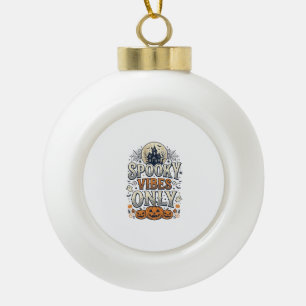 Nur unheimliche Stimmung Halloween-Geist-Kürbis-De Keramik Kugel-Ornament