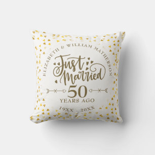 Nur verheiratet 50. Hochzeitstag Kissen