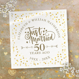Nur verheiratet 50. Hochzeitstag Serviette