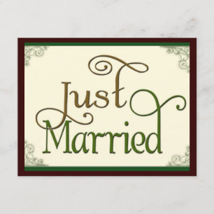 Nur verheiratet im lustigen Schriftart Ankündigung