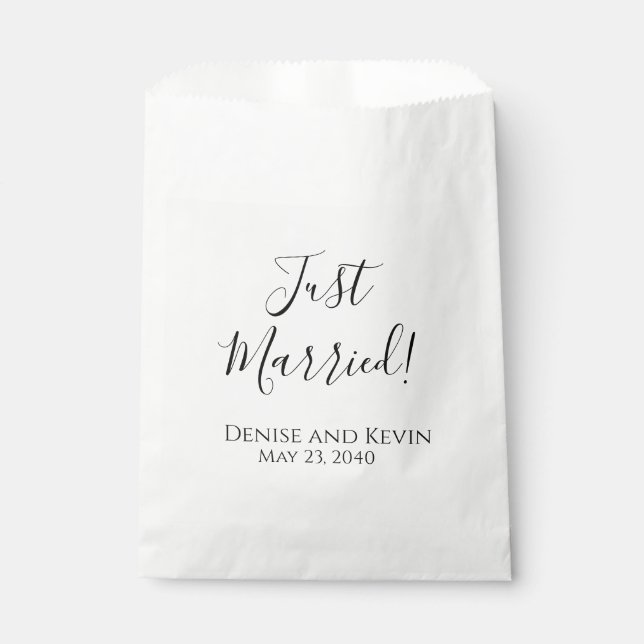 Nur verheiratet Personalisierte Gastgeschenk Hochz Geschenktütchen (Vorderseite)