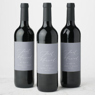 Nur verheiratet Personalisiertes Hochzeitwein Weinetikett