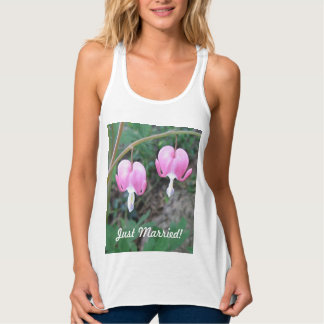 Nur verheiratet rosafarbene Blutungen Herz Tank Ob Top