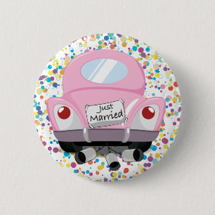 nur+verheiratet,verheiratet+Auto,Cartoon+Ehe+Auto, Button