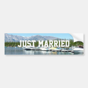 Nur verheiratet wilde Natur Grand Teton Autoaufkleber