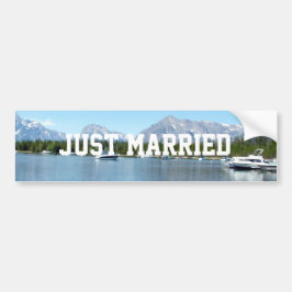 Nur verheiratet wilde Natur Grand Teton Autoaufkleber