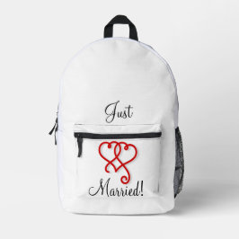 Nur verheiratet zwei miteinander verbundene Wirble Bedruckter Rucksack