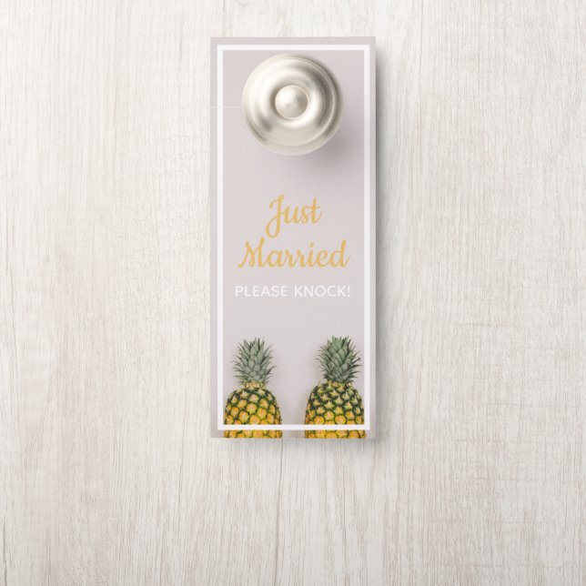 Nur verheiratete Ananas stören nicht die Hochzeit Türanhänger (Auf Knauf)