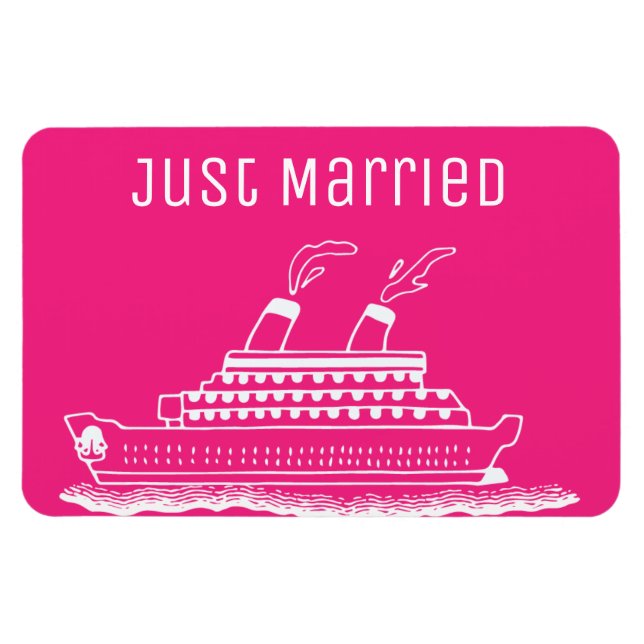 Nur verheiratete Flitterwochen Hochzeit Kreuzfahrt Magnet (Horizontal)