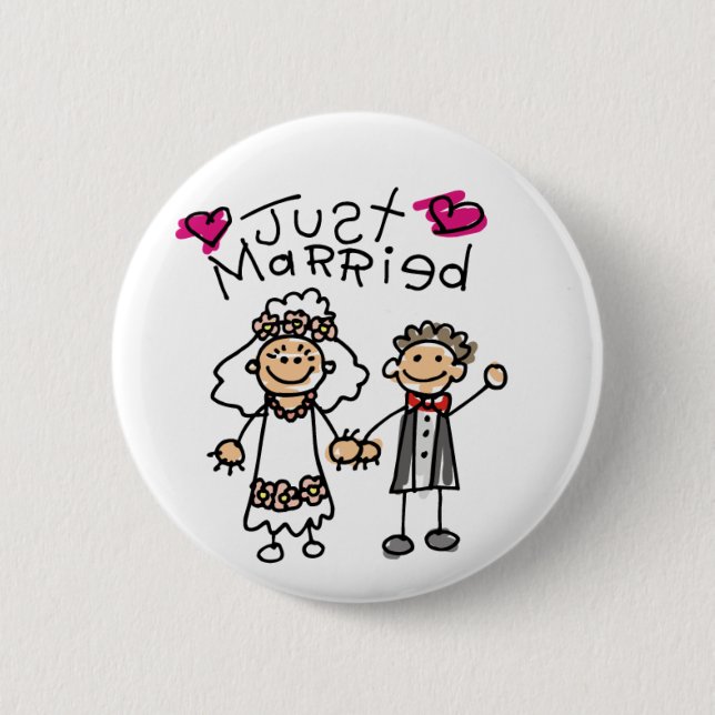 Nur verheiratete Geschenke Neugemachte Flitterwoch Button (Vorderseite)