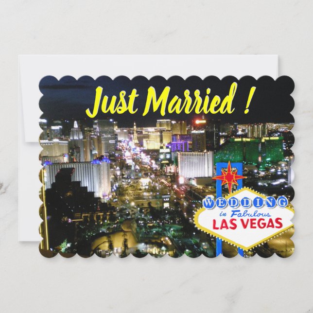 Nur verheiratete Hochzeit Ankündigung Las Vegas (Vorderseite)