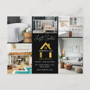 Nur verkauft Luxus Foto Real Anwesen House Logo Postkarte
