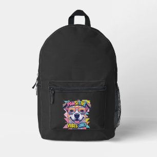 Nur Vibes Lustiges Hund T-Shirt � Cooler Hund Bedruckter Rucksack