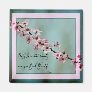 Nur vom Herzen mit Blumen Magnet