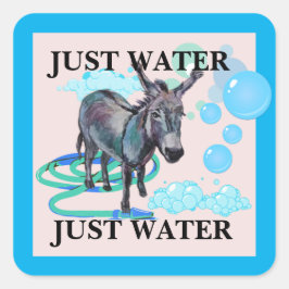 nur Wasser Quadratischer Aufkleber