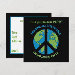 Nur weil das Party Frieden Informationen hinzufügt Einladung